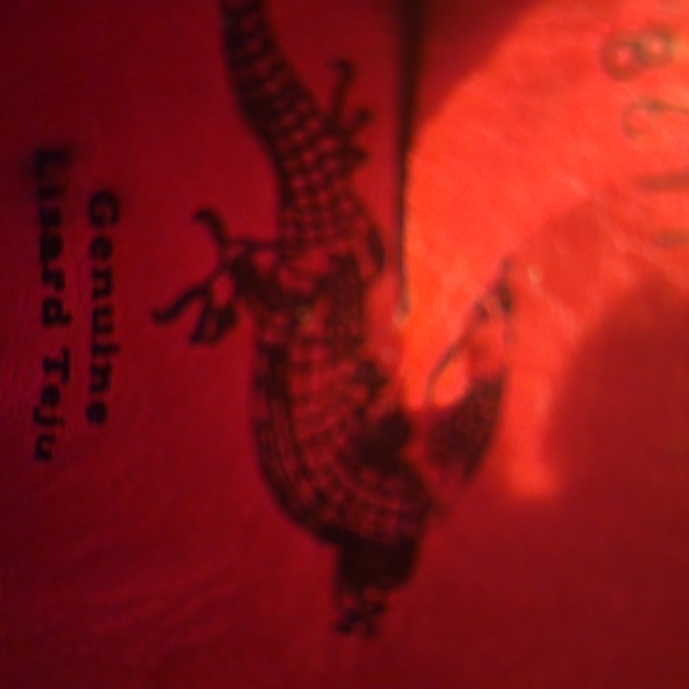 Tony Lama Red Genuine Lizard Teju Boots